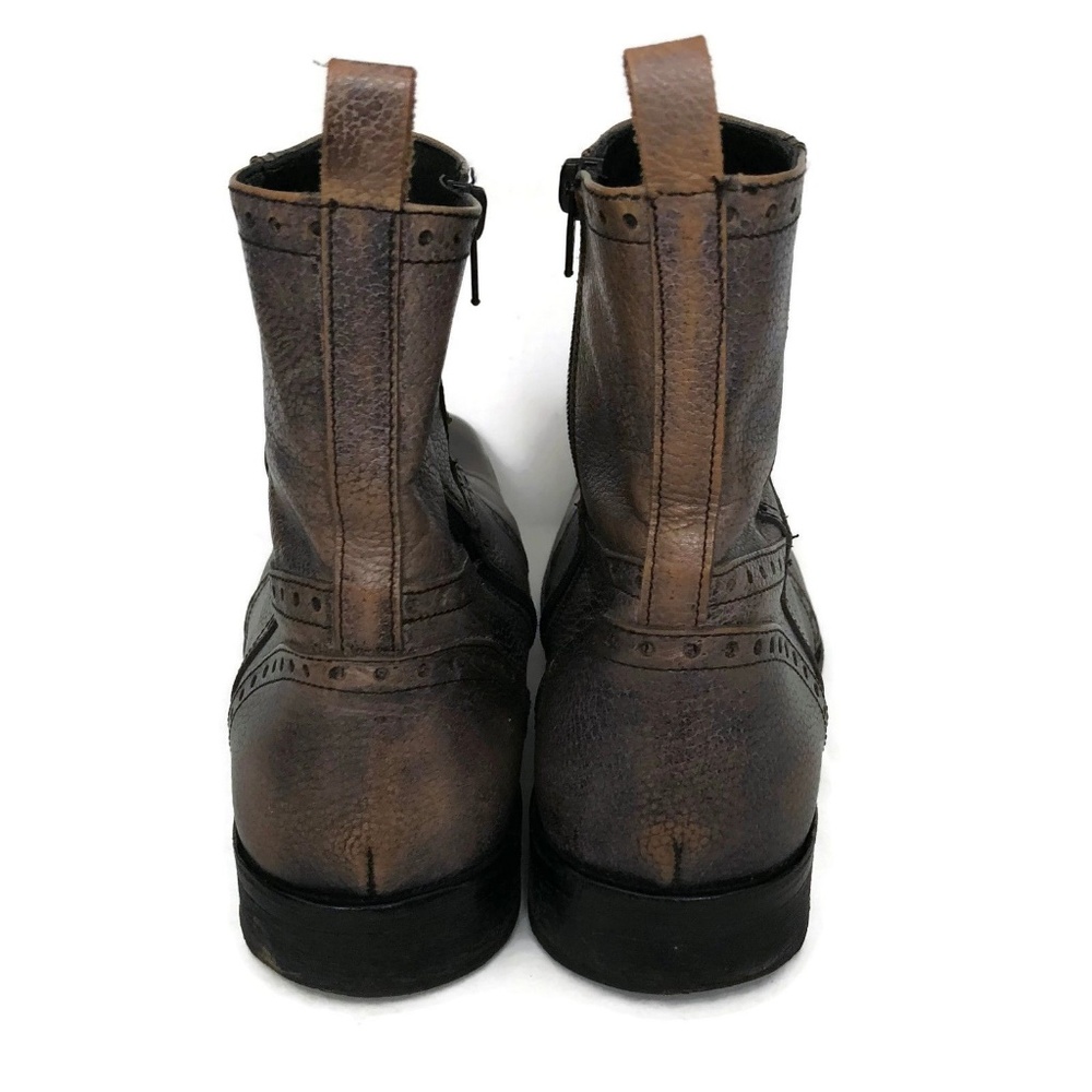 Vero Cuoio Blokes Ankle Boots Distressed Leather - Picture 7 of 8
